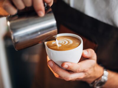 barista making a coffee