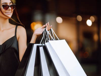 Woman with shopping bags