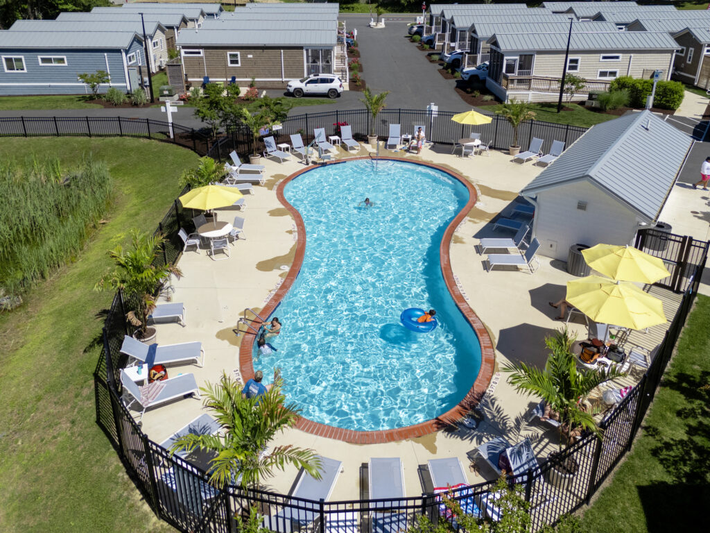 Aerial image of pool